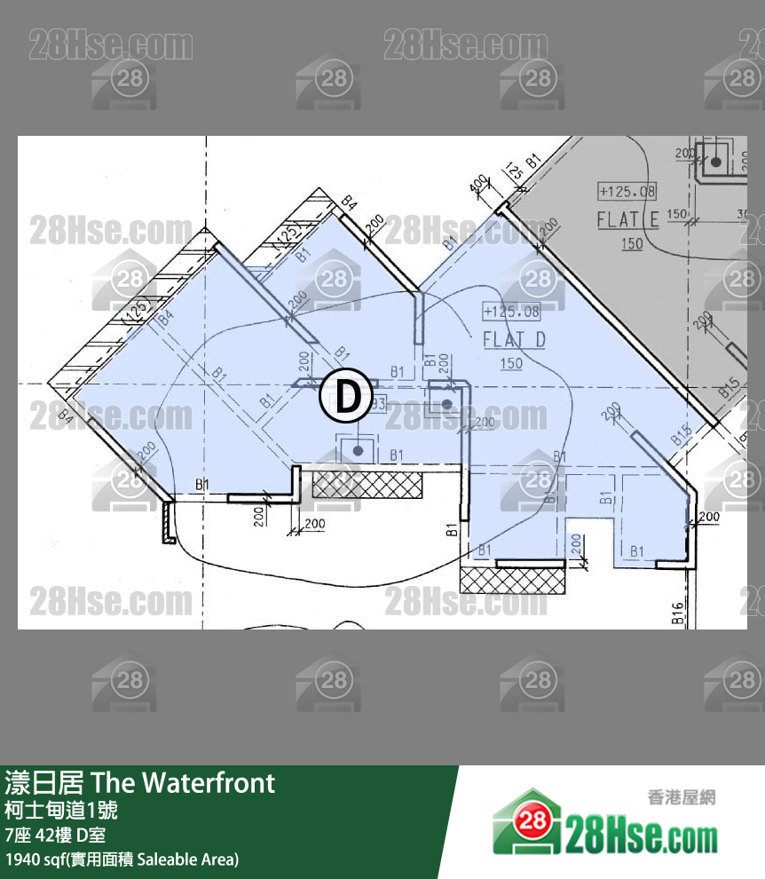 漾日居 7座42樓 D室 平面圖