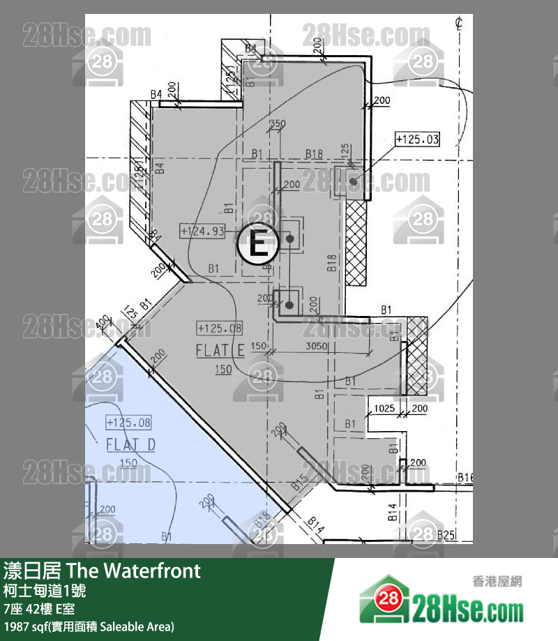 漾日居 7座42樓 E室 平面圖