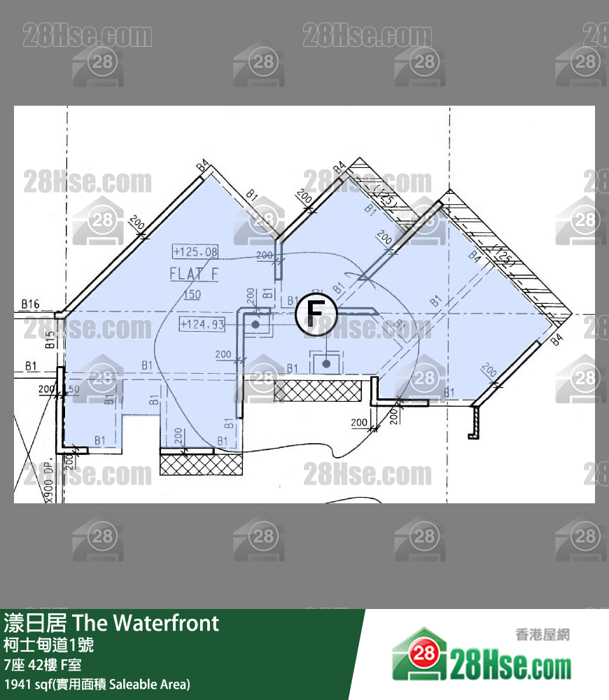 漾日居 7座 42樓 F室 平面圖