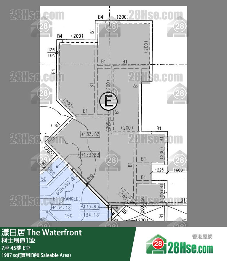 漾日居 7座45樓 E室 平面圖