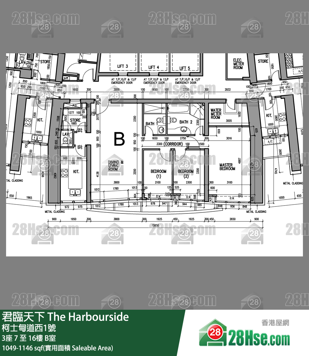 君临天下 单位平面图(由 28Hse 提供)