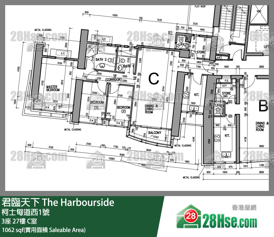 君臨天下 3座27樓 C室 平面圖