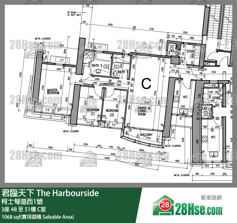 君臨天下 3座49樓 C室 平面圖