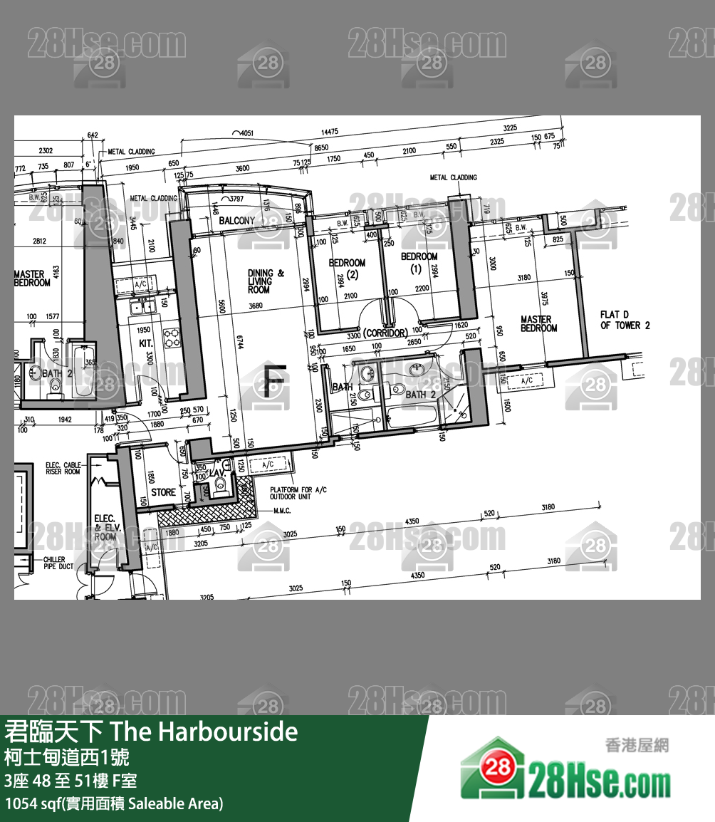 君臨天下 3座 49樓 F室 平面圖