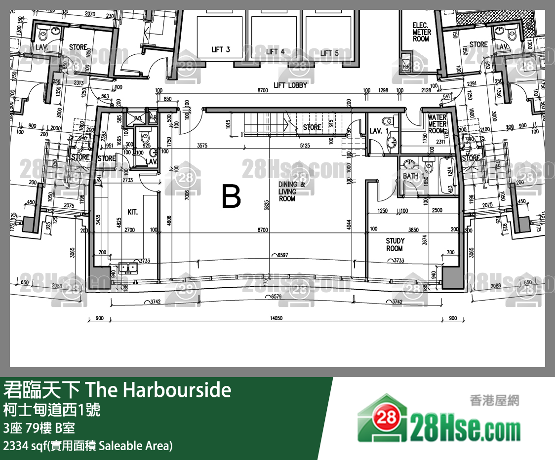 The Harbourside Unit FloorPlan (Provided by 28Hse)