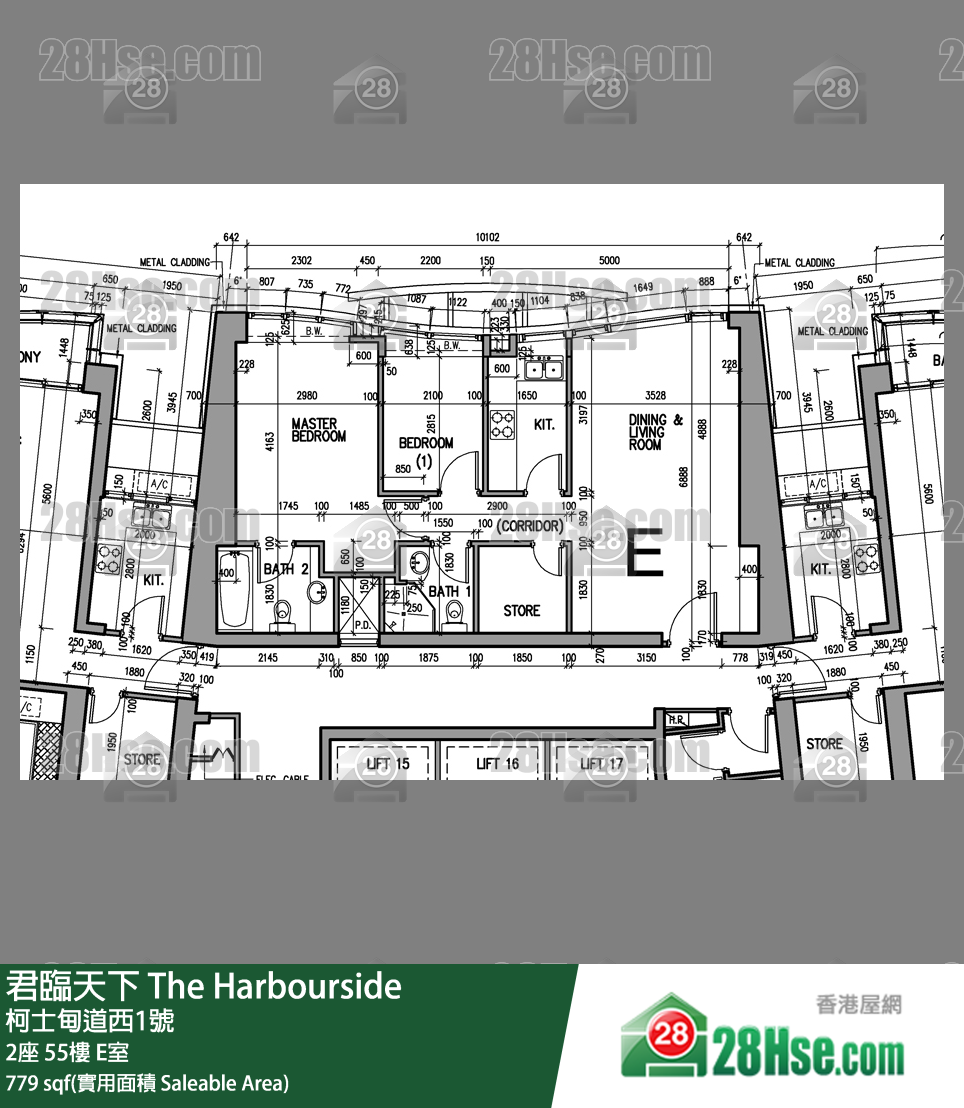 The Harbourside Unit FloorPlan (Provided by 28Hse)