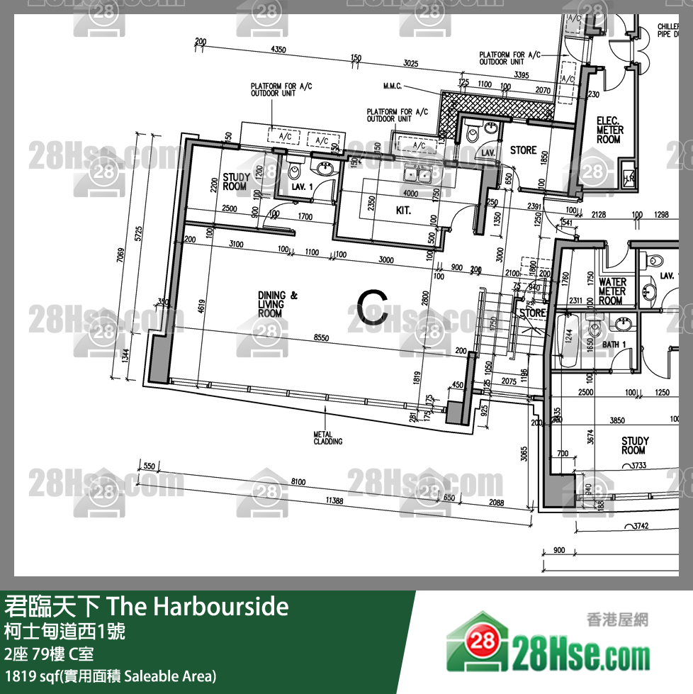 君臨天下 2座79樓 C室 平面圖