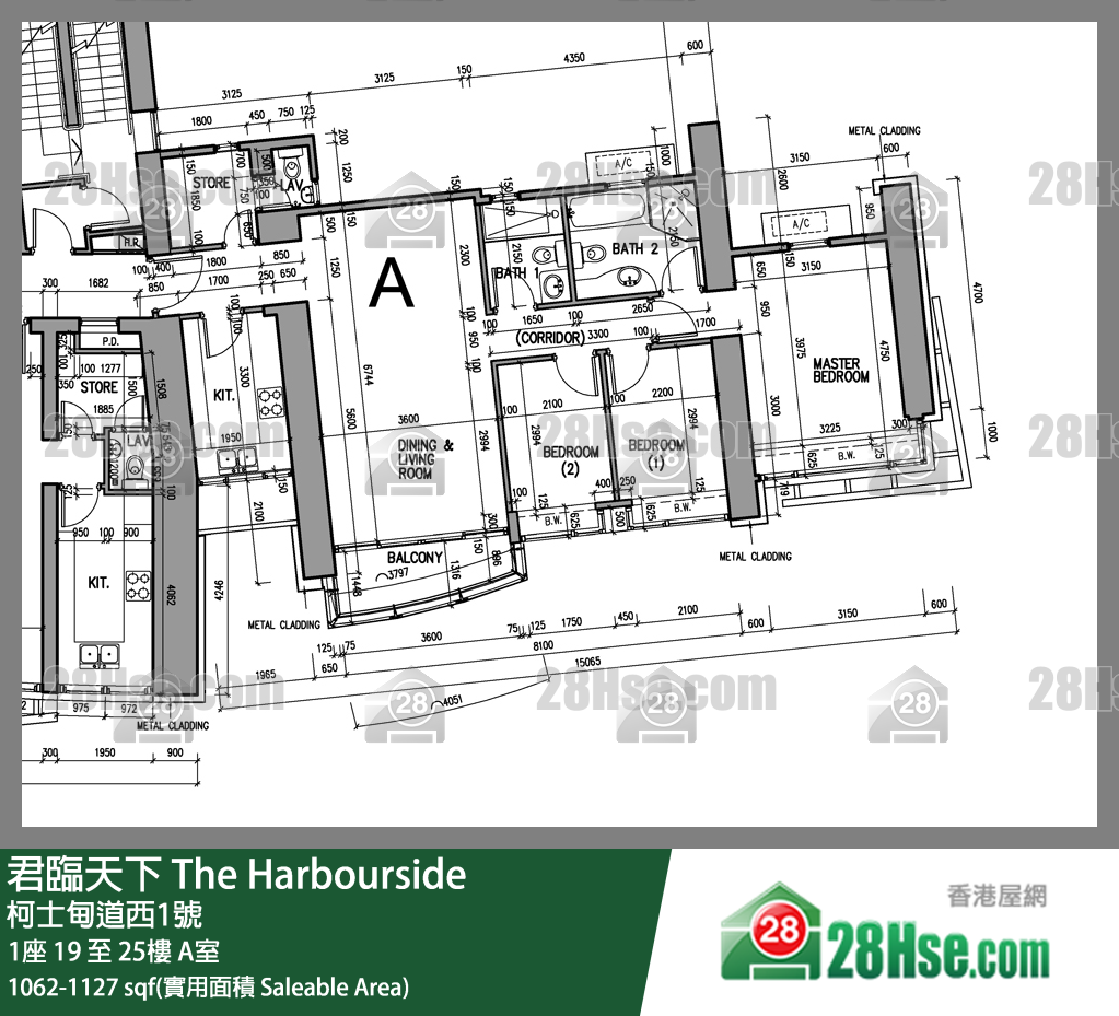 君临天下 1座 23楼 A室 平面图