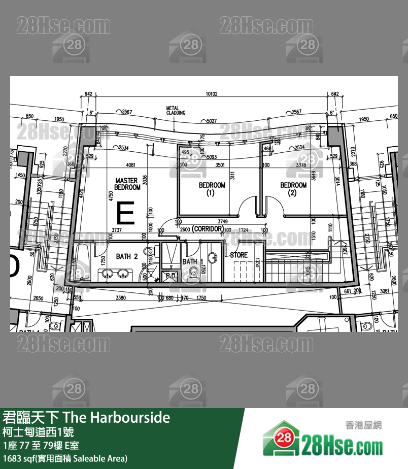 君臨天下 1座79樓 E室 平面圖