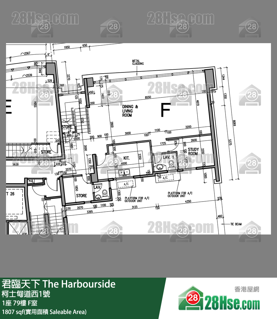 君臨天下 1座 79樓 F室 平面圖
