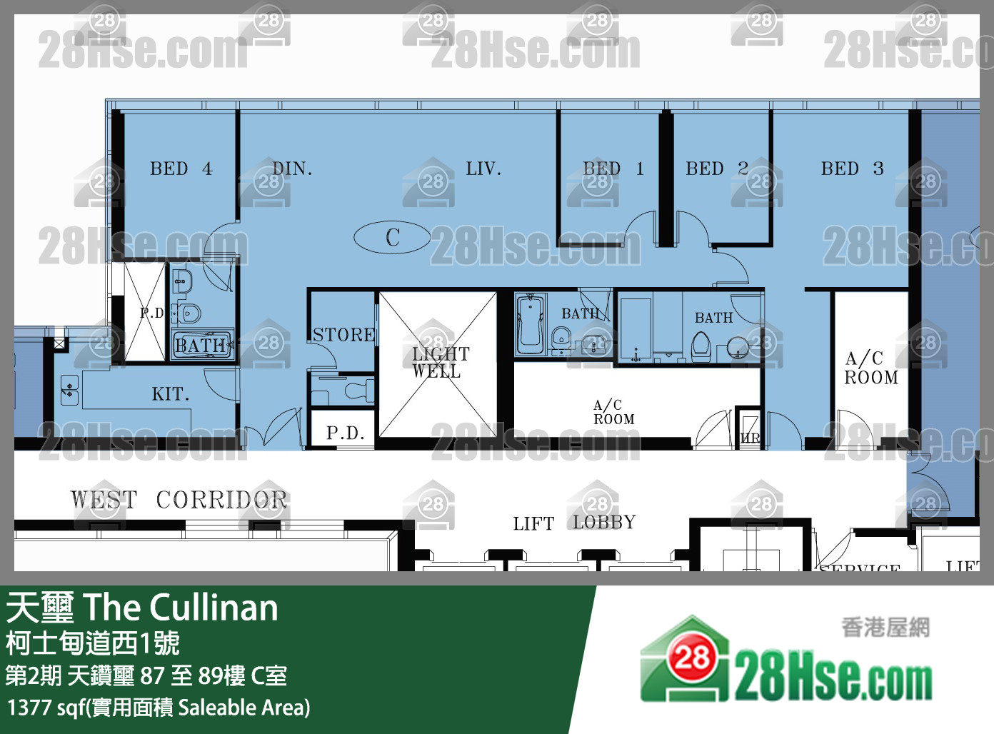 天璽 第2期天鑽璽87樓 C室 平面圖