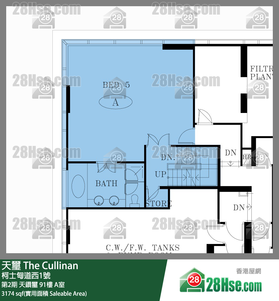天璽 第2期天鑽璽91樓 A室 平面圖