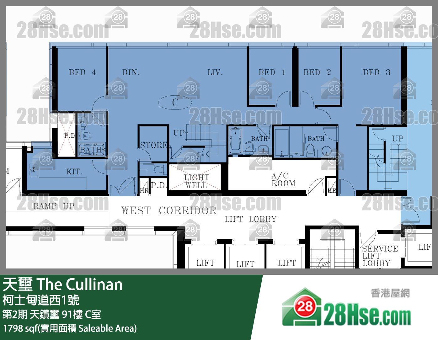 天璽 第2期 天鑽璽 91樓 C室 平面圖