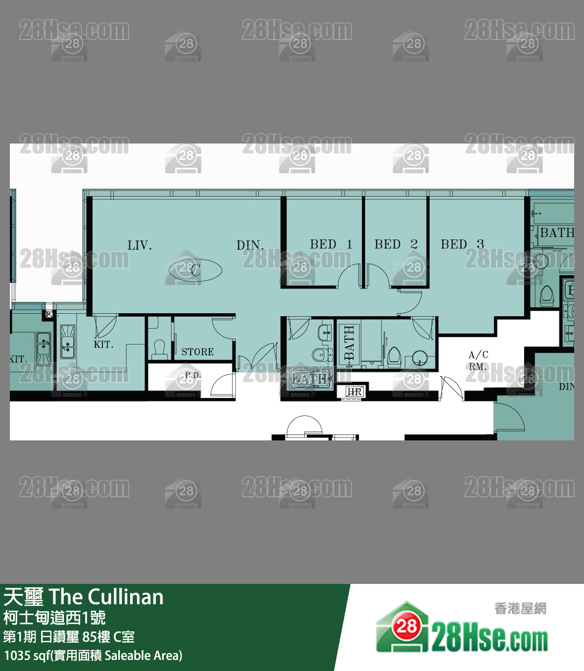天璽 第1期 日鑽璽 85樓 C室 平面圖