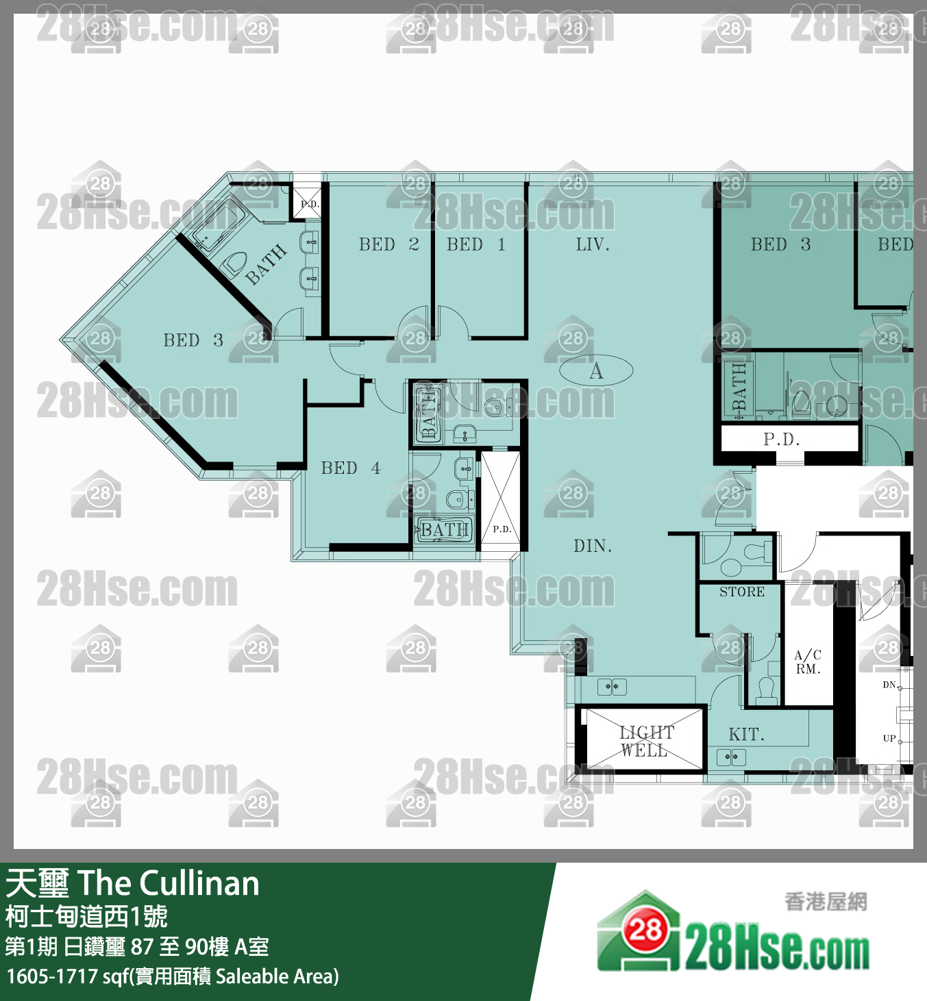 天璽 第1期日鑽璽87樓 A室 平面圖
