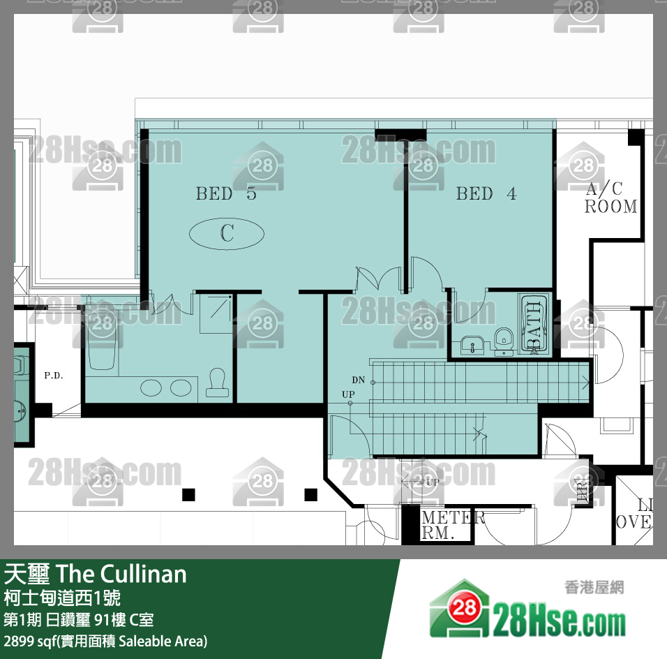 天璽 第1期日鑽璽91樓 C室 平面圖