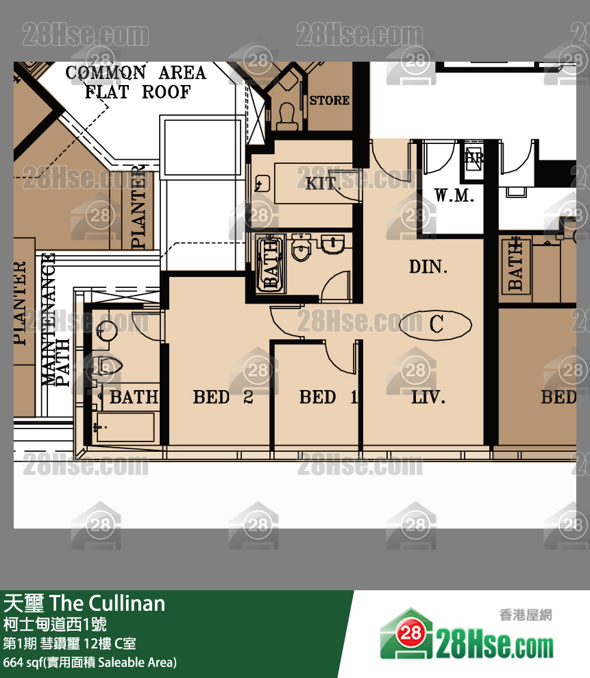 天璽 第1期彗鑽璽12樓 C室 平面圖