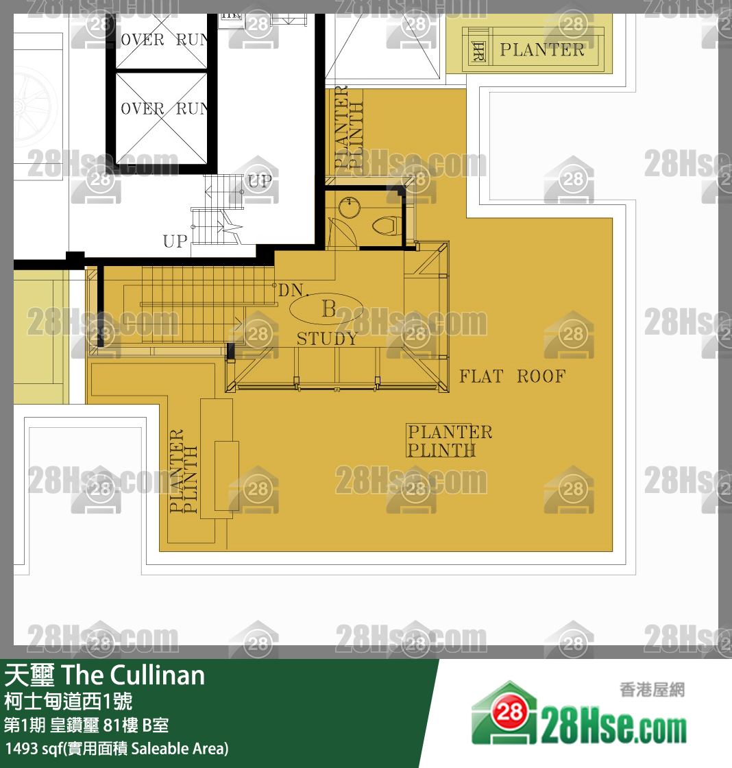 天璽 第1期 皇鑽璽 81樓 B室 平面圖
