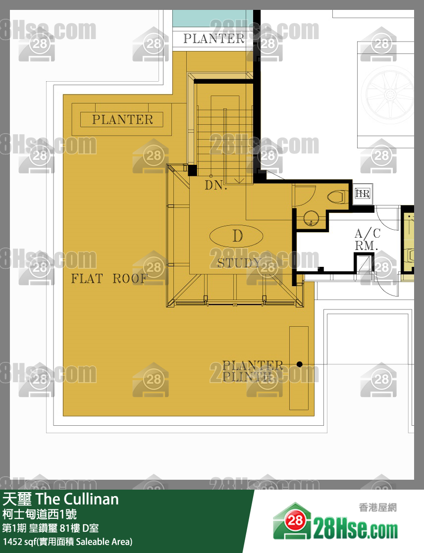天璽 第1期皇鑽璽81樓 D室 平面圖