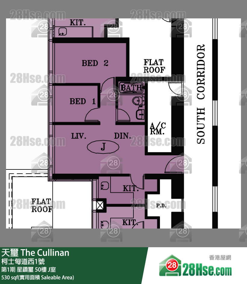 天璽 第1期星鑽璽50樓 J室 平面圖
