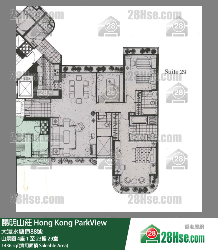 陽明山莊 山景園4座15樓 29室 平面圖