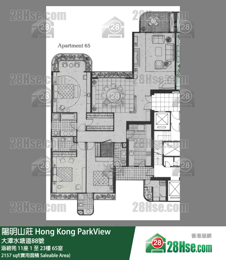 陽明山莊 涵碧苑11座21樓 65室 平面圖