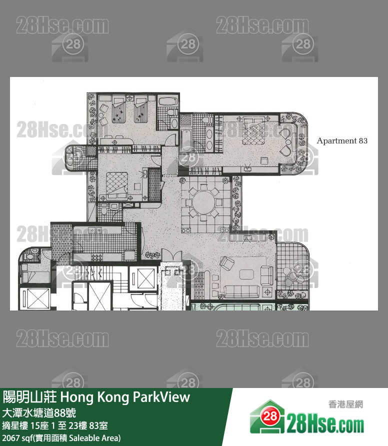 陽明山莊 摘星樓15座15樓 83室 平面圖