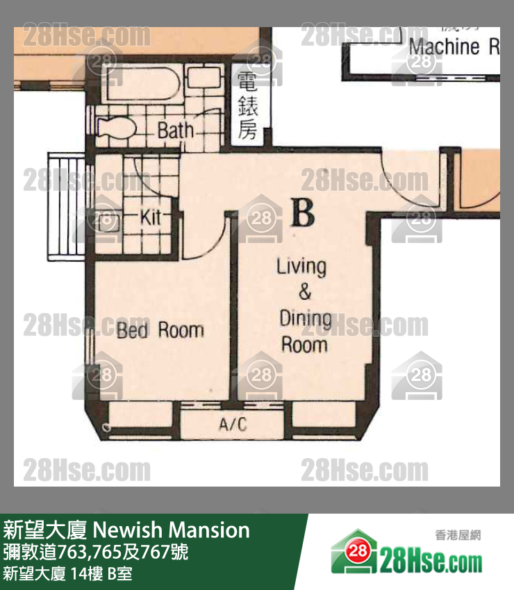 新望大厦 新望大厦14楼 B室 平面图