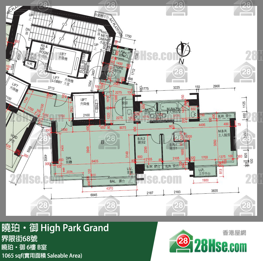 晓珀御 晓珀‧御 6楼 B室 平面图