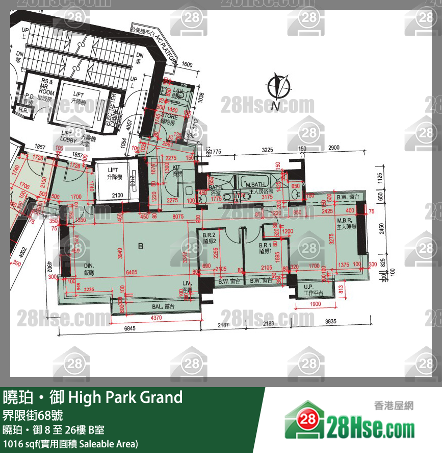 晓珀御 晓珀‧御11楼 B室 平面图