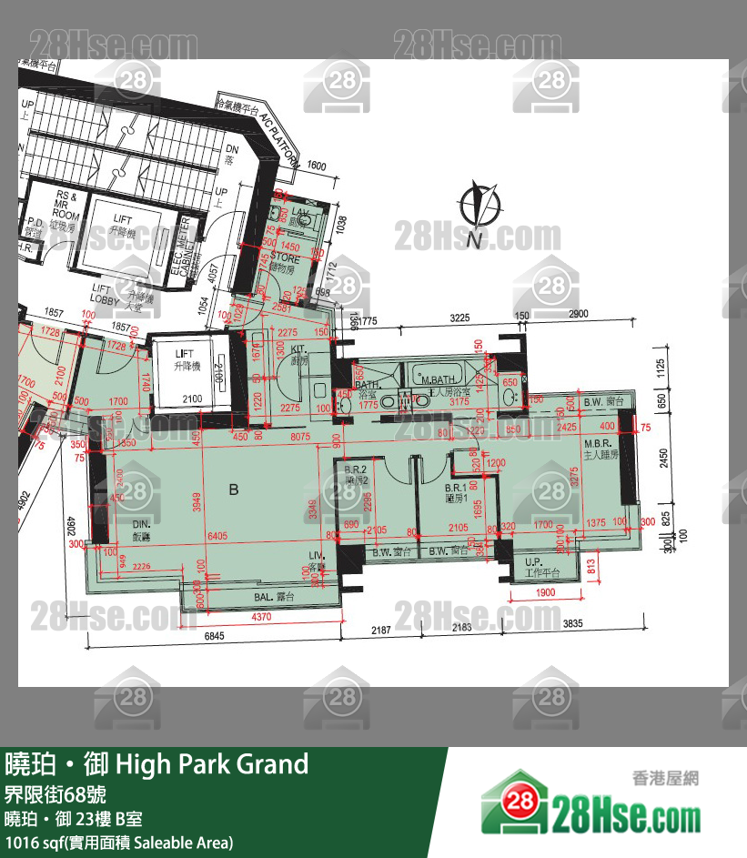 晓珀御 晓珀‧御 23楼 B室 平面图