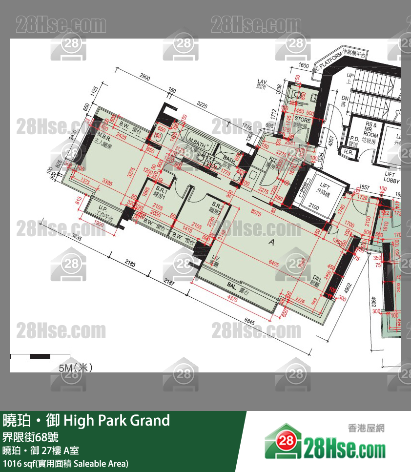 晓珀御 晓珀‧御 27楼 A室 平面图