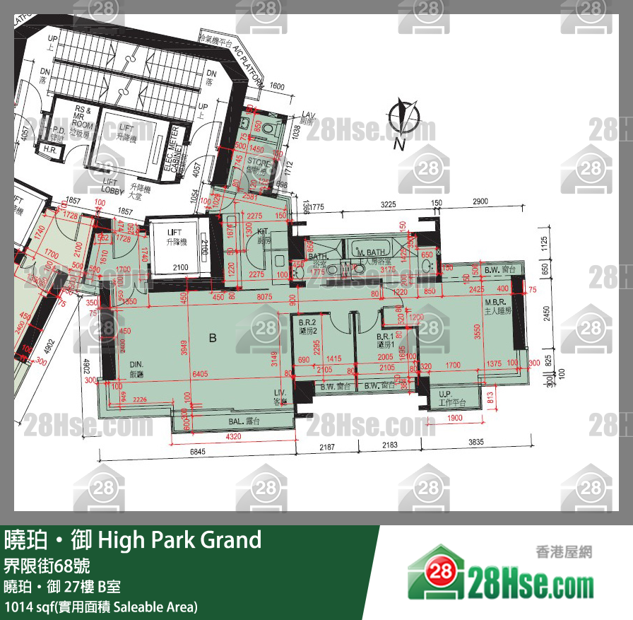 晓珀御 晓珀‧御 27楼 B室 平面图