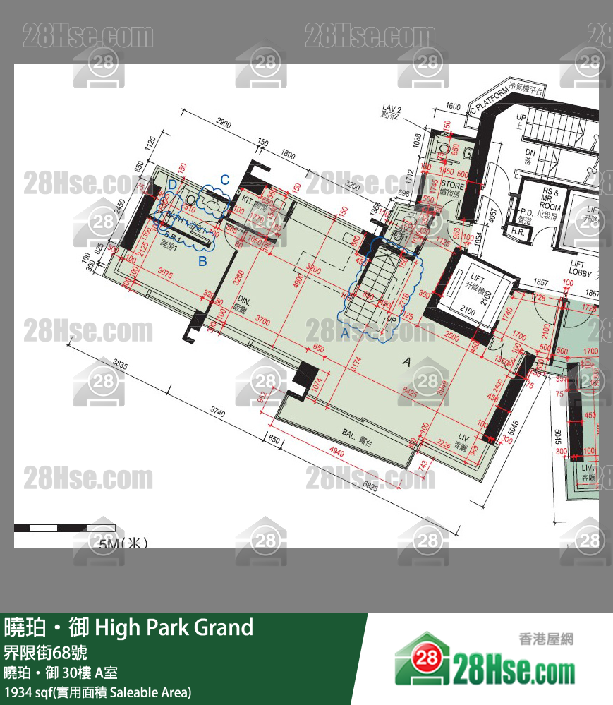 晓珀御 晓珀‧御 30楼 A室 平面图