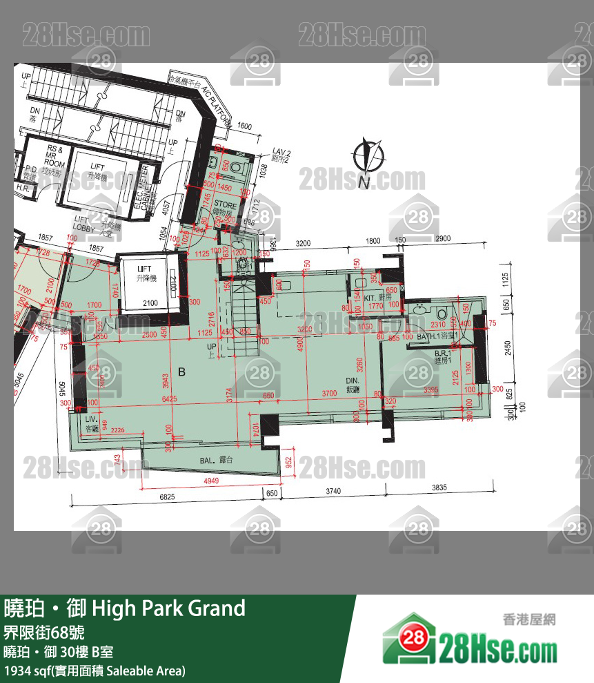 晓珀御 晓珀‧御30楼 B室 平面图