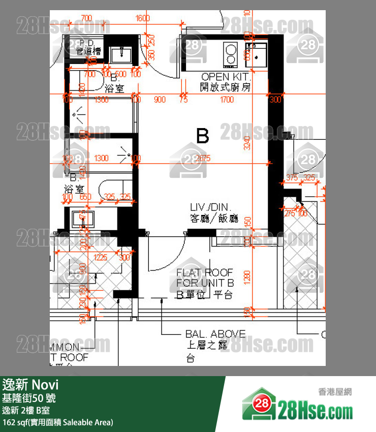 逸新 逸新2樓 B室 平面圖