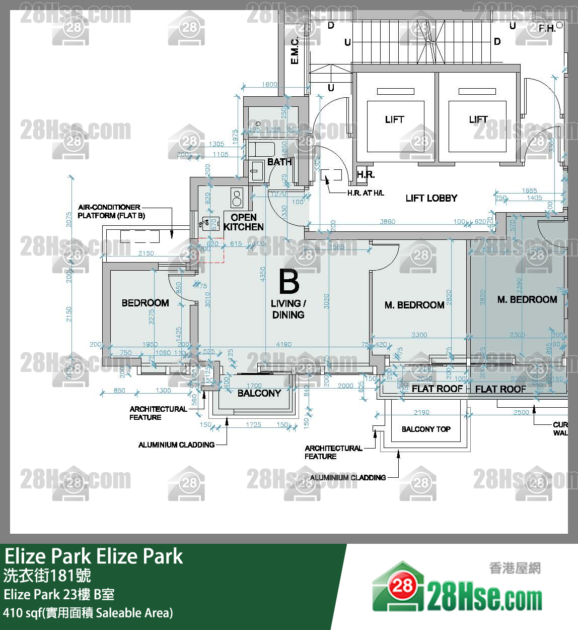 Elize Park Elize Park23楼 B室 平面图