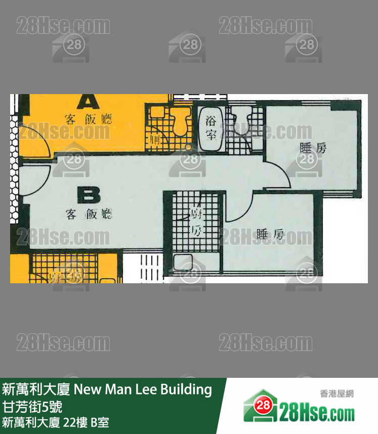 新万利大厦 新万利大厦 22楼 B室 平面图