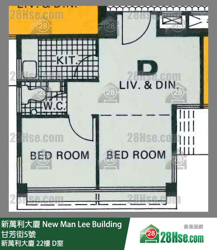 新萬利大廈 新萬利大廈22樓 D室 平面圖
