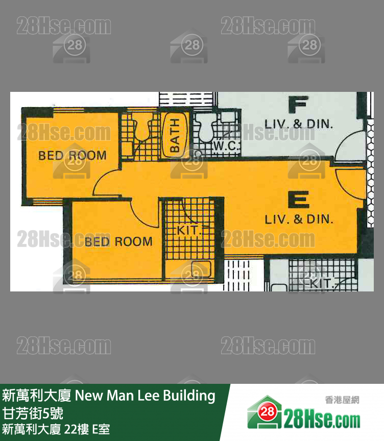 新萬利大廈 新萬利大廈22樓 E室 平面圖
