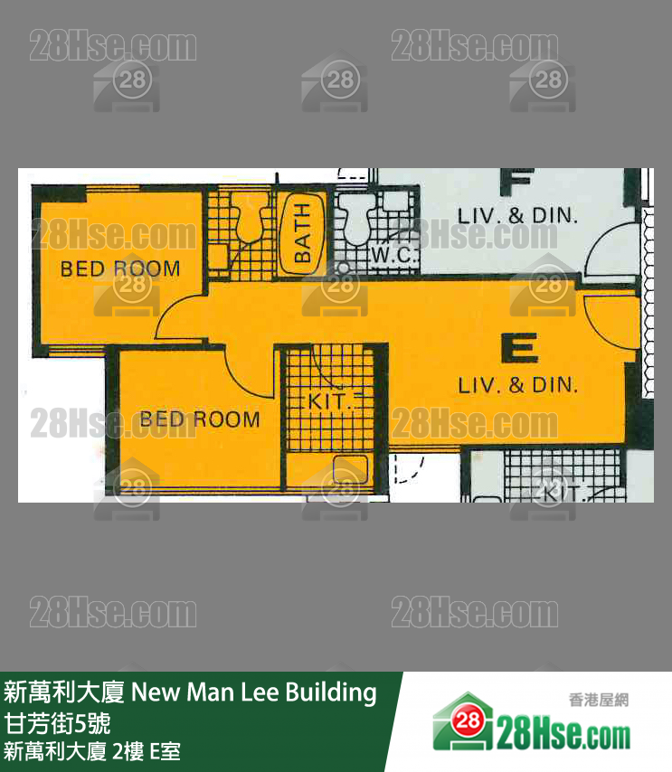 New Man Lee Building,  Flat E, 2/f, New Man Lee Building FloorPlan