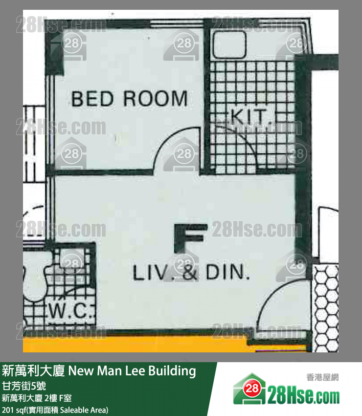 新萬利大廈 新萬利大廈2樓 F室 平面圖