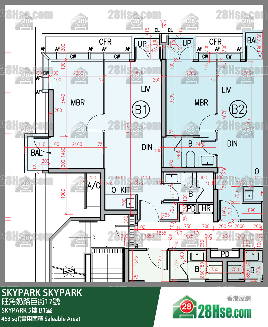SKYPARK SKYPARK 5楼 B1室 平面图