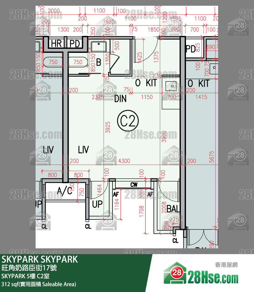 SKYPARK SKYPARK5楼 C2室 平面图