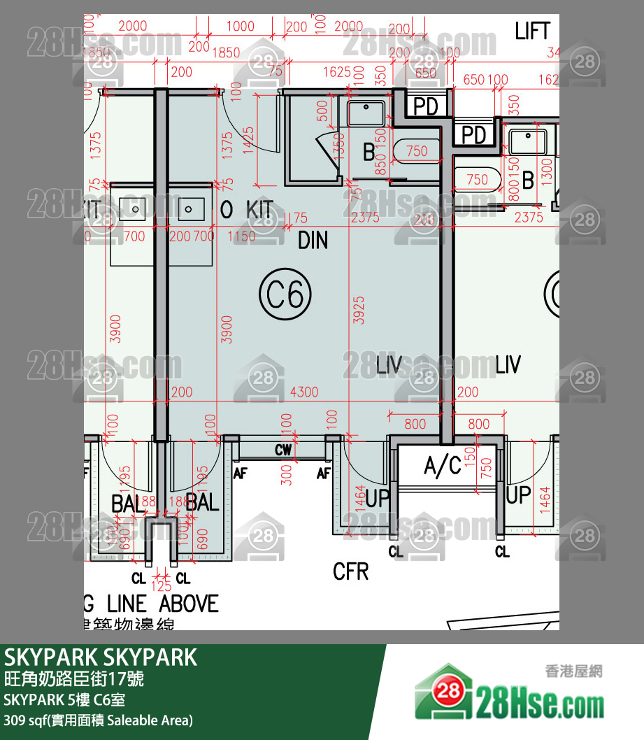 SKYPARK SKYPARK 5楼 C6室 平面图
