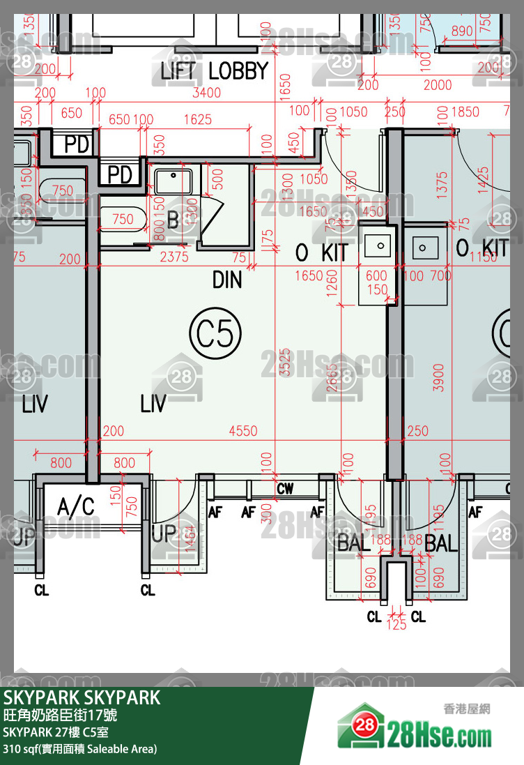 SKYPARK SKYPARK 27楼 C5室 平面图