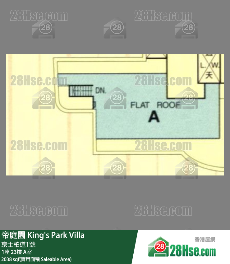 帝庭園 1座23樓 A室 平面圖