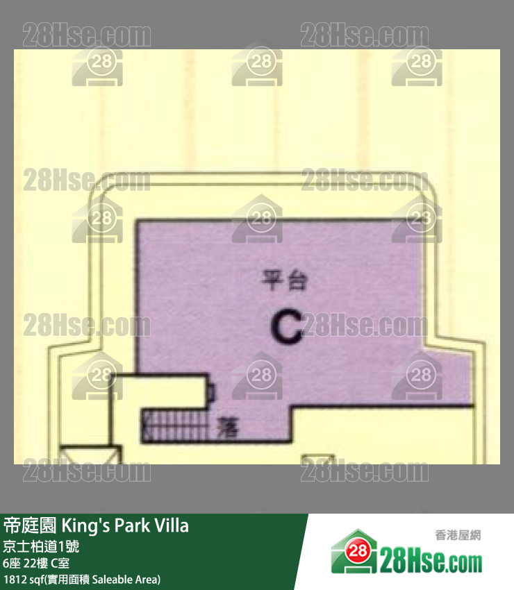 帝庭園 6座22樓 C室 平面圖