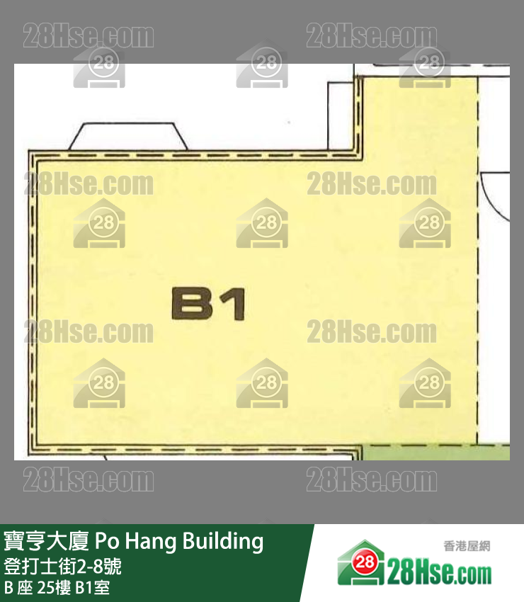 寶亨大廈 B 座25樓 B1室 平面圖