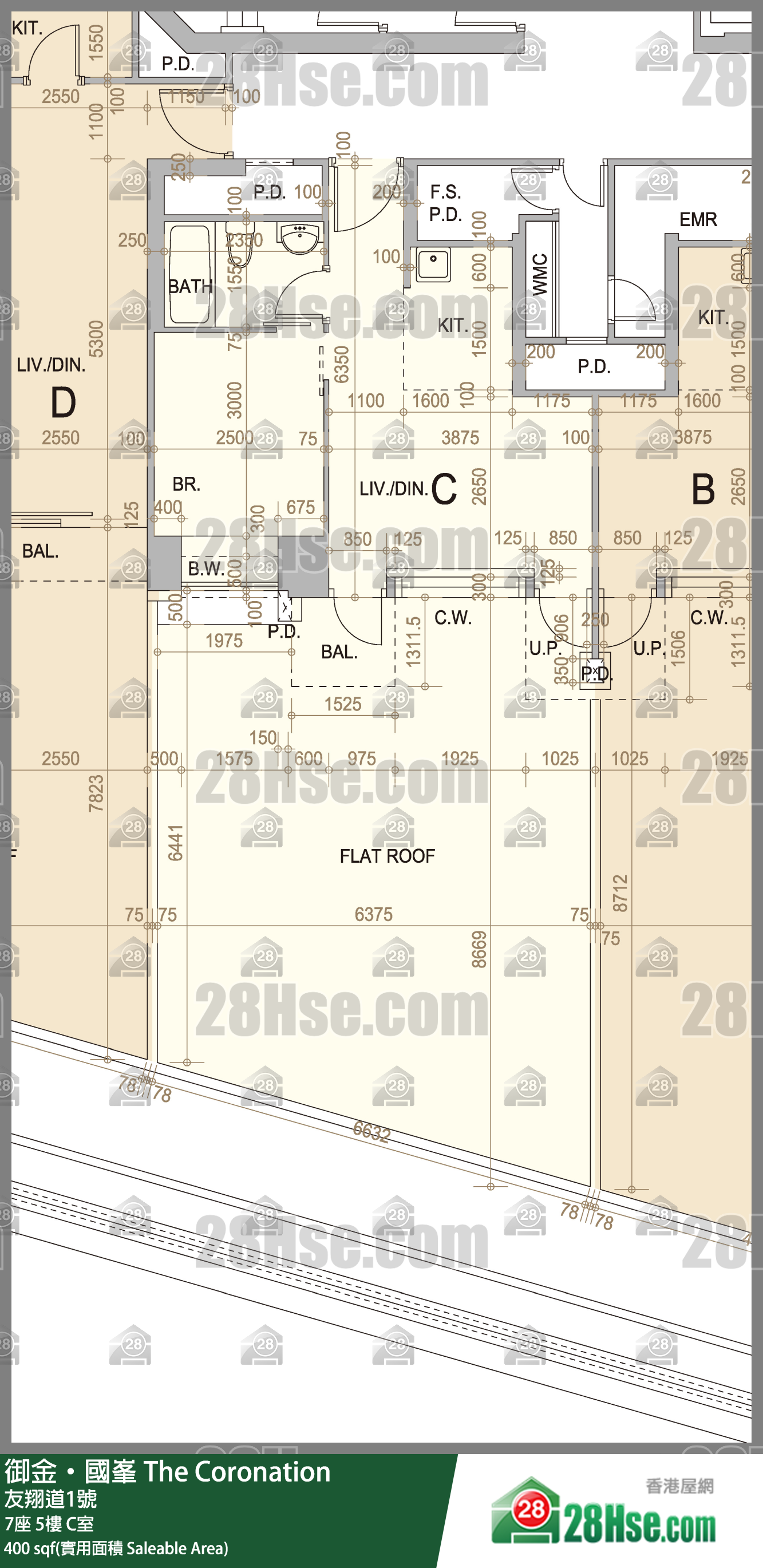 御金國峯 7座5樓 C室 平面圖